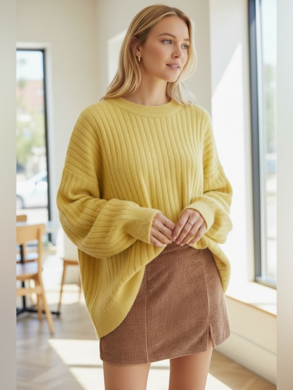 Aerie Womens Brown Corduroy Mini Skirt